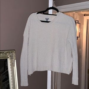 White aerie cropped sweater